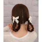 ショッピングヘアゴム ヘアゴム 「float」ナチュラル レース リボン ヘアゴム「2個セット」