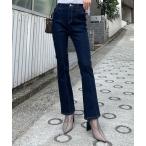 ショッピングスキニー マルチサイズ ジーンズ デニム デニムパンツ 「骨格ストレート」美脚ピンタックフレアデニムパンツ レディース