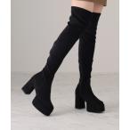 ショッピングニーハイ 「VIVIAN」 ロングブーツ M ブラック系その他3 レディース