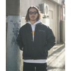 「THRASHER」 スタジャン MEDIUM ブラック×グレー メンズ