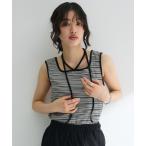 タンクトップ ノースリーブ チョーカー付きタンクトップ レディース