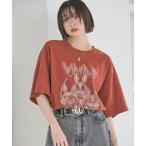 tシャツ 「UNISEX/2サイズ展開」ビンテージヤンラビロックTシャツ レディース メンズ