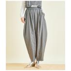 パンツ ヘリンボーン ストライプ カーブ パンツ レディース