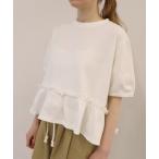 ショッピングtシャツ レディース tシャツ ざっくりフリルTシャツ「Ｔシャツ」 レディース