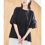 tシャツ 「UVカット・接触冷感」WELLTECT USA ペプラムフリルプルオーバー レディース