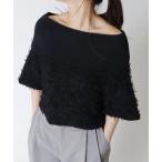 ニット セーター ribbon yarn off-shoulder pull(リボンヤーンオフショルダープルオーバー) レディース