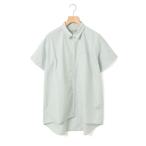 ブラウス シャツ MidiUmi ハーフスリーブ柄ワイドロングシャツ レディース