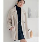 [mysty woman] Пальто Честерфилд FREE оттенок белого прочее женский 