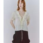 ブラウス シャツ 「PROVOKE（プロヴォーク）」別注 cupro raffle collar blouse レディース