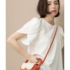 tシャツ チューリップスリーブドッキングカットソー「洗濯機洗い可/接触冷感」 レディース