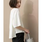 tシャツ ボートネックショートTシャツ「洗濯機洗い可」 レディース