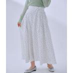 スカート エンボスドットサイドティアードスカート 「低身長・小柄女性」
