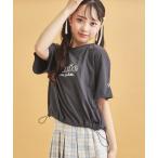tシャツ ドロストリボンタックトップス キッズ 子供服 女の子