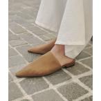 パンプス Pointed toe sheer mules / ポインテッドトゥシアーミュール