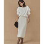 「anuans」 タイトスカート SMALL ホワイト レディース