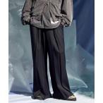 スラックス 「UNISEX」Wool Mixed Double Cloth Box Tuck Pants/ウールミックスダブルクロスボックスタックワイ