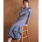 ワンピース Taffeta Docking Knit Dress-ニットタフタドッキングワンピース