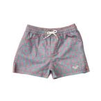 水着 MINI PICNIC GINGHAM /ロキシーウエストゴムチェック柄キッズボードショーツ（水着） キッズ 子供 女の子