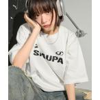 tシャツ 「Snap club」ゲームデザインビッグシルエットドロスト半袖Tシャツ レディース メンズ