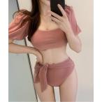 水着 可愛いパフスリーブ付きビキニです！ レディース