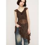 tシャツ HEM DESIGN LACE FRILL L/TOPS ヘム デザイン レース フリル ロング トップス レディース