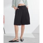 パンツ ツータックハーフパンツ レディース