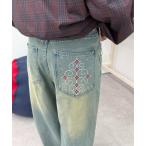 ジーンズ デニム デニムパンツ ヒップ配色デザインデニム レディース メンズ