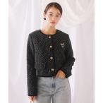 ショッピングSTUART 「JILL by JILL STUART」 ツイードジャケット MEDIUM ブラック レディース