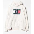 「AAPE BY A BATHING APE」 プルオーバーパーカー「TOMMYコラボ」 SMALL アイボリー メンズ