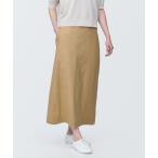 「無印良品」 ロングスカート L ベージュ レディース