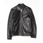 「DIESEL」 レザーブルゾン S ブラック メンズ