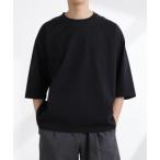 tシャツ ルーズフィットワイドスリーブTシャツ 7分袖 メンズ