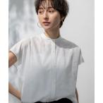 ブラウス シャツ 「洗える」エンブロイダリー コンビ ブラウス レディース