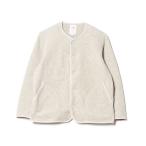 「DANTON」 ノーカラージャケット 36 ベージュ レディース