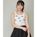 タンクトップ 肌着 リボンデザイン肩フリルテレコタンク キッズ 子供服 女の子