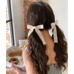 ヘアクリップ レースリボン ヘアクリップ