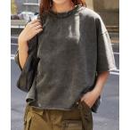 tシャツ ヴィンテージ加工ショート丈半袖スウェットカットソー レディース メンズ