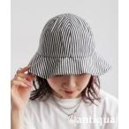 帽子 ハット ストライプ柄ハット レディース