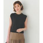 ニット セーター ラメの上品な輝きが魅力 ラメカノコスリーブレスニット レディース