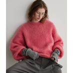 ニット セーター ラメフェザーヤーンプルオーバー レディース