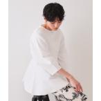 ニット セーター ランタンスリーブペプラムデザインニット「洗濯機洗い可/抗ピル」 レディース
