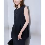 ベスト ジレ 「UV対応」リネンライクジレベスト/セットアップ対応 レディース