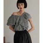 ブラウス シャツ アシメフリルギャザーSS 322948 レディース