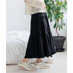 スカート フリルティアードスカート