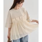 tシャツ ・ELENCARE DUE ドッキングプルオーバー レディース