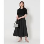 ワンピース フィット&フレア チェックタフタ ワンピース
