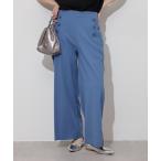 ショッピング麻 パンツ BRODIAEA 麻ストレッチワイドパンツ レディース