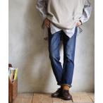 「soulberry」 加工デニムパンツ 3L ネイビー レディース