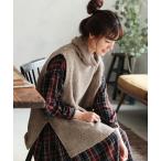 「soulberry」 ノースリーブニット 3L グレイッシュベージュ レディース