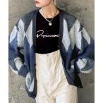 「classicalelf」 ニットカーディガン MEDIUM ネイビー レディース